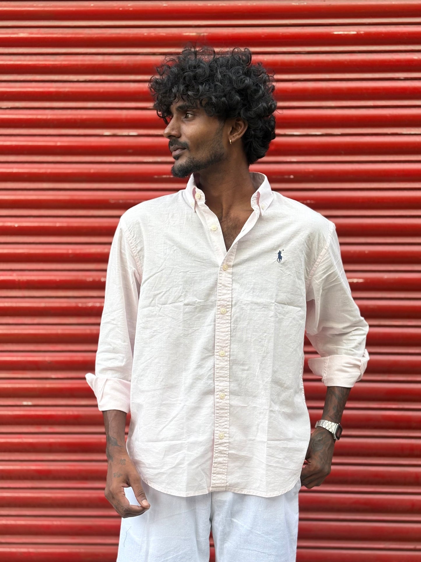 Light Pink Linen Shirt