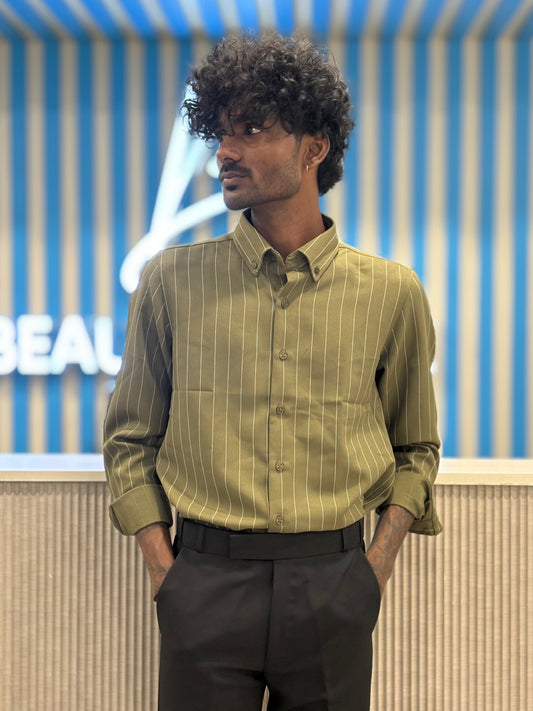 Green Striped Shirt