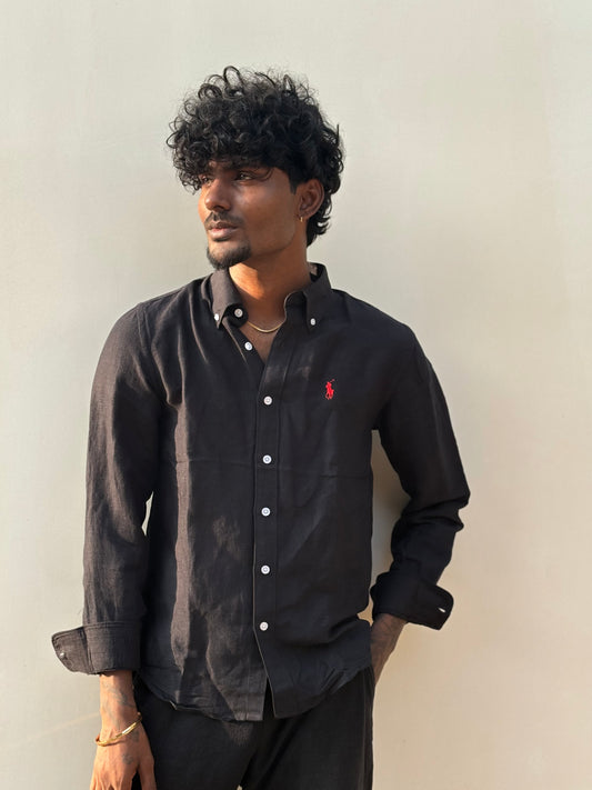 Black Linen Shirt