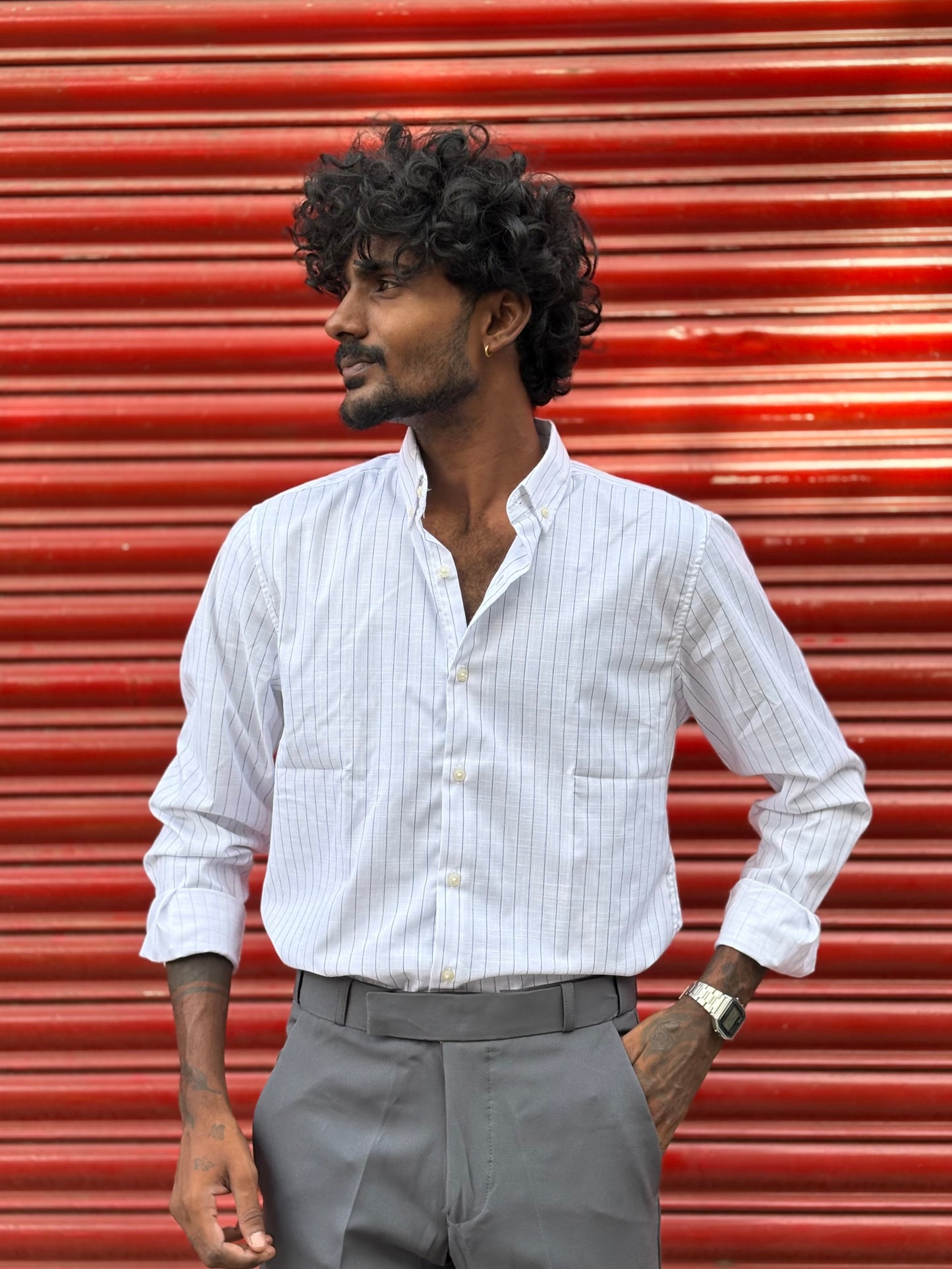 White Striped Shirt