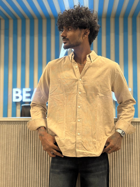 Beige Corduroy Shirt