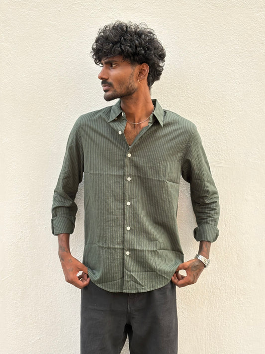 Green Striped Shirt