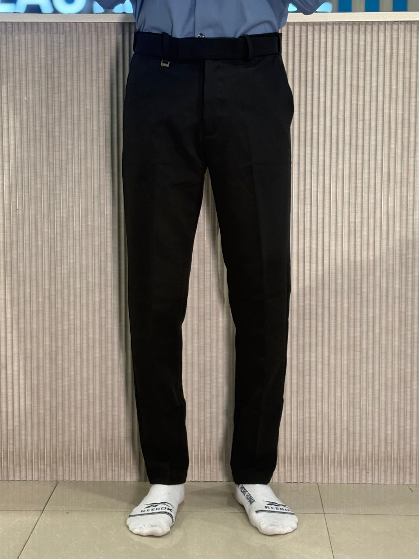 Black Polo Fit Flexi Waist Formal Pants