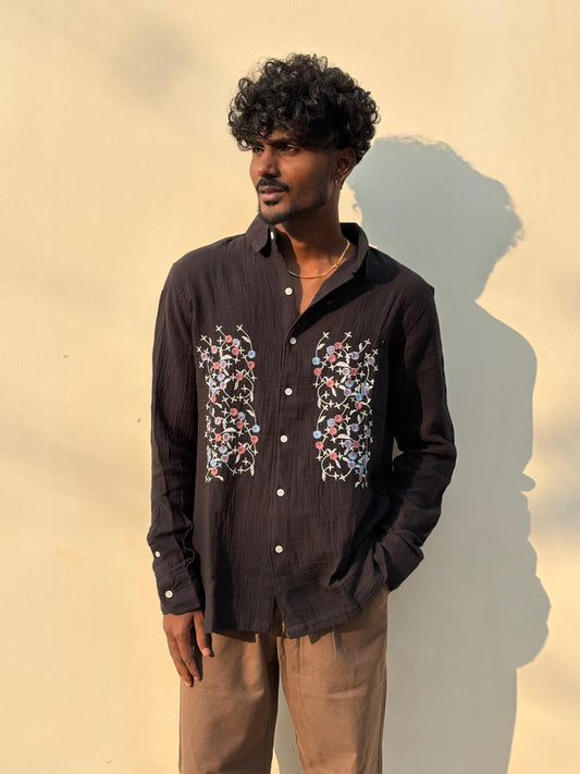 Black Embroidery Shirt