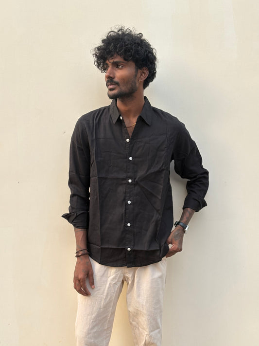 Black Linen Shirt