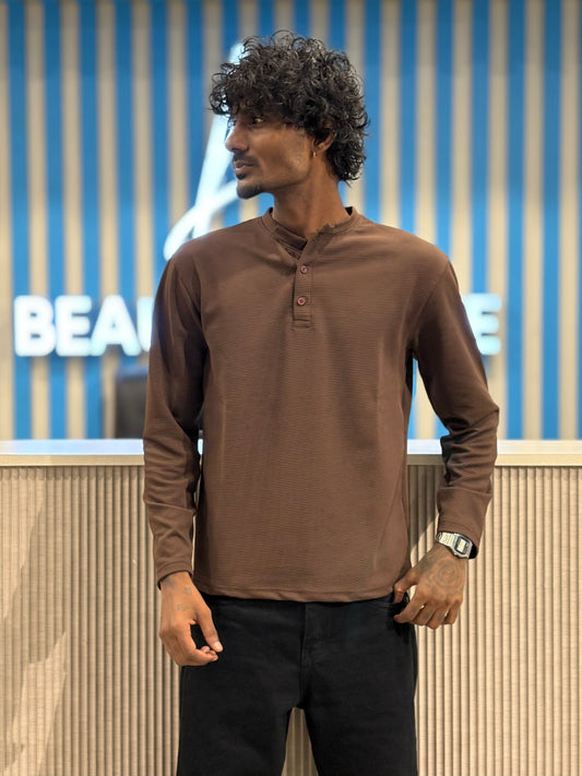 Brown Henley Tshirt