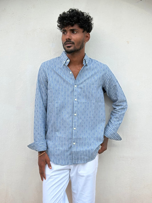 Blue Striped Old Money Shirt