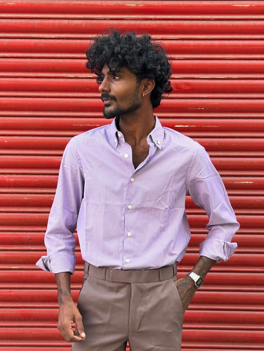 Purple Striped Shirt