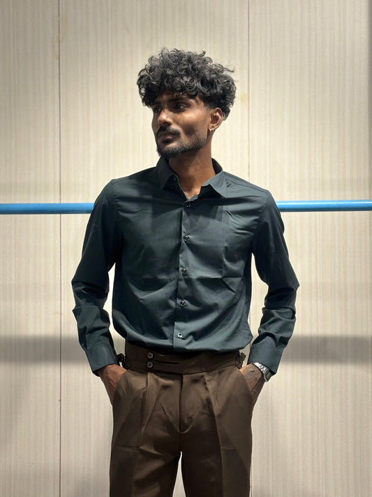 Dark Green Liquid Shirt