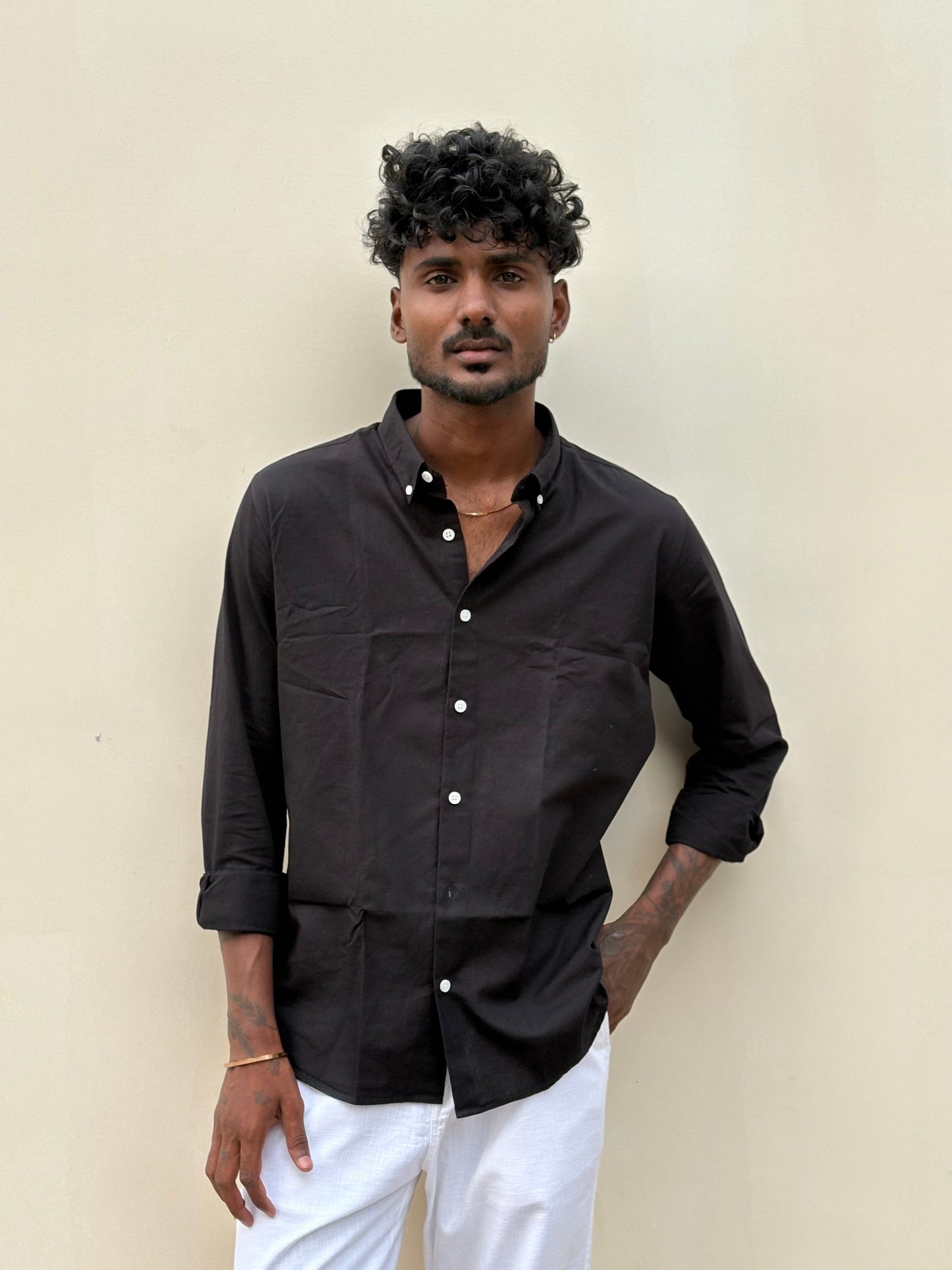Black Linen Shirt