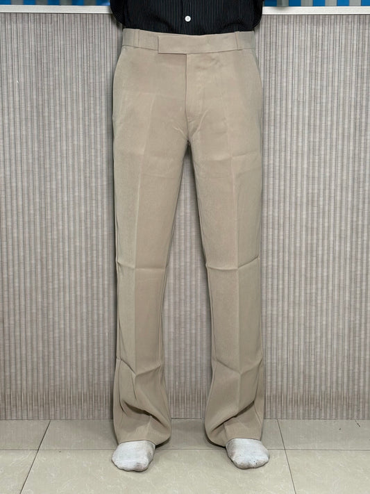 Beige Bootcut Formal Pants