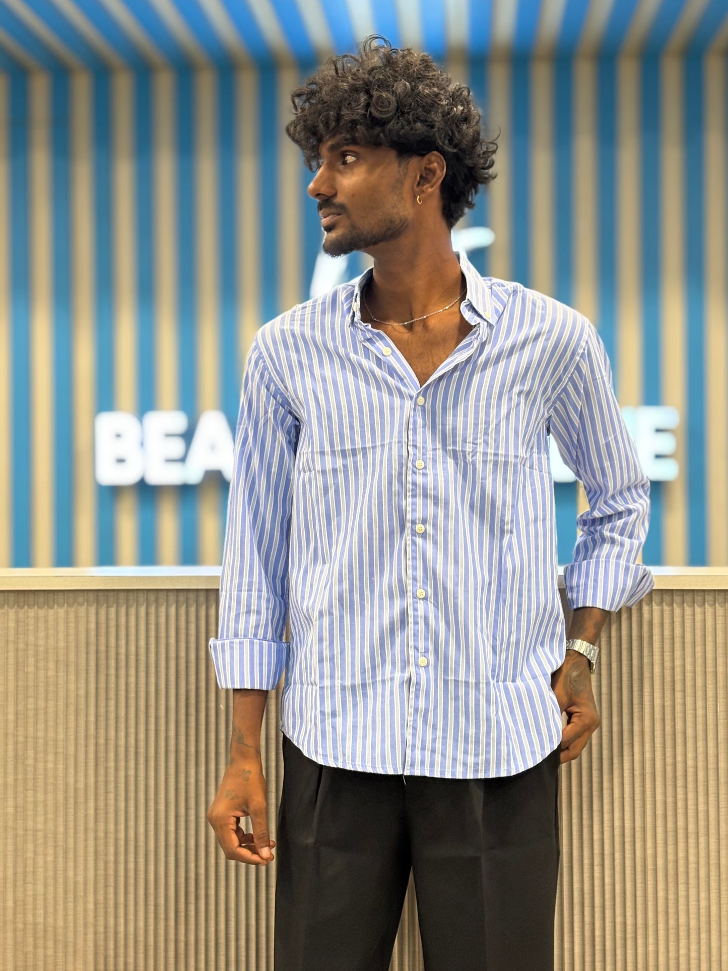 Blue Striped Old Money Shirt