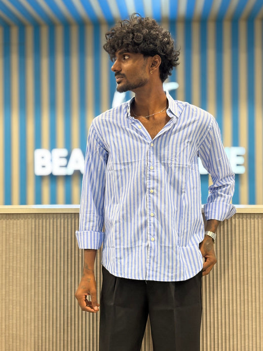Blue Striped Old Money Shirt