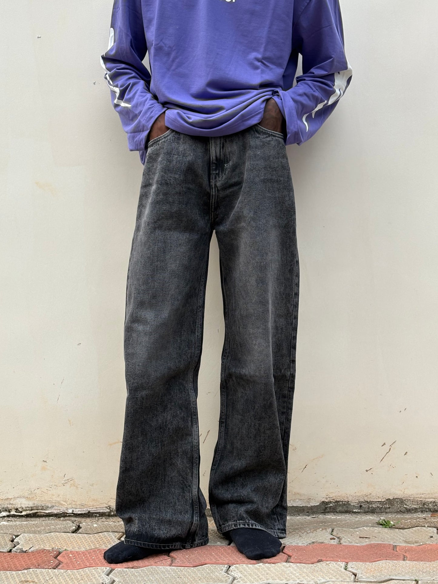 Dark Grey Baggy Jeans