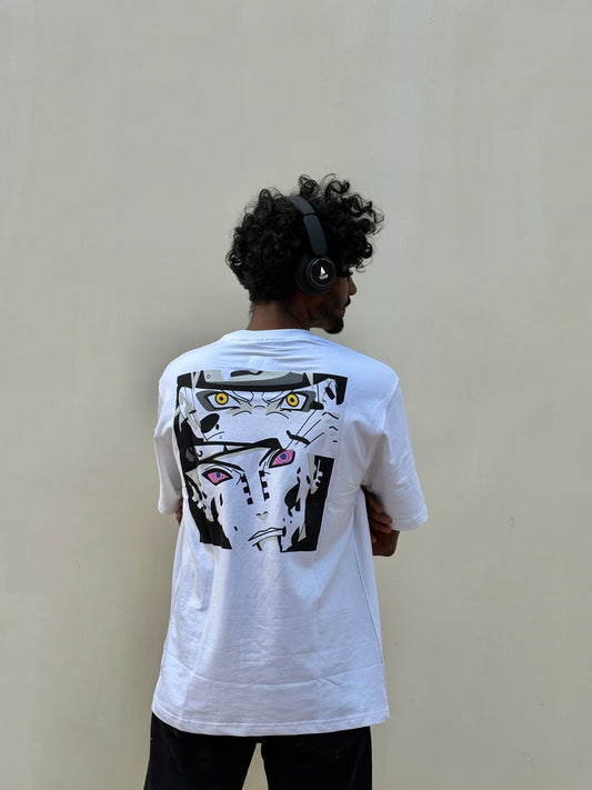 White Anime Oversized Tshirt