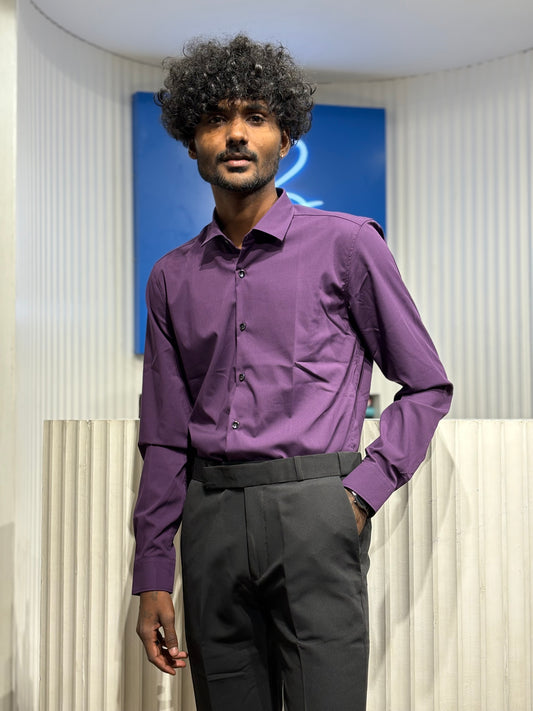 Violet Slim Fit Liquid Shirt