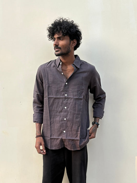 Dark Grey Linen Shirt