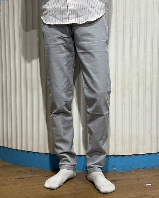 Light Grey Linen Draw String Pants