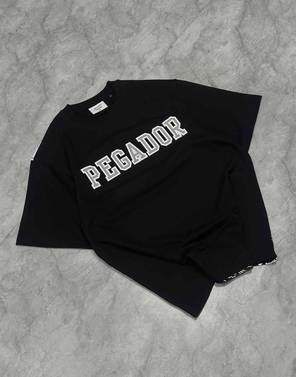 Black Backprinted Oversized Tshirt