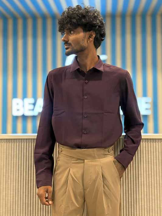 Violet Armani Solid Shirt