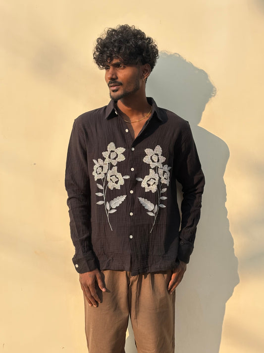 Black Embroidery Shirt