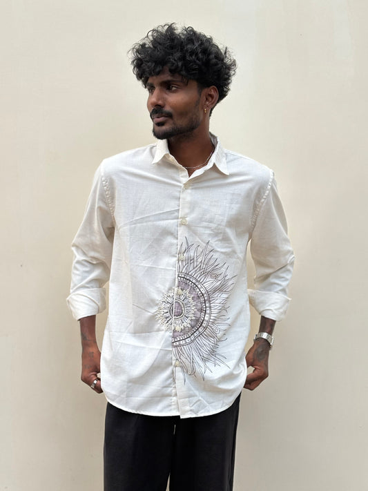 Off White Embroidery Shirt