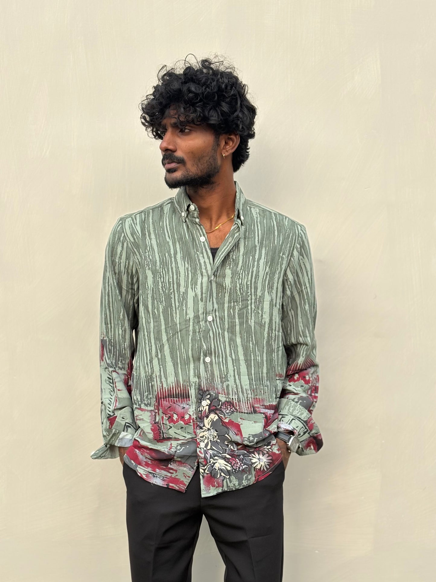 Green Rayon Viscose Shirt