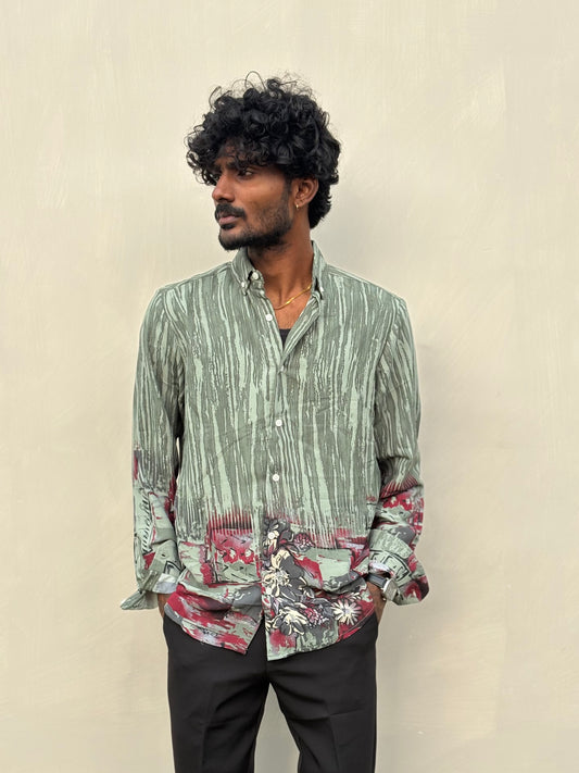 Green Rayon Viscose Shirt