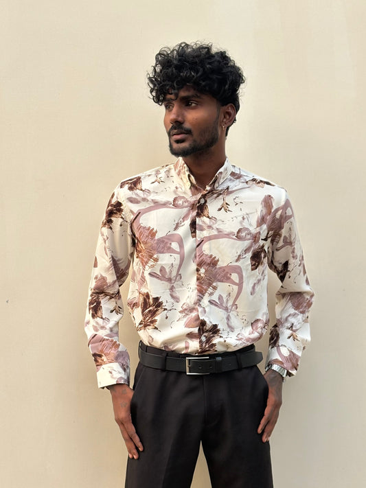 White Rayon Viscose Shirt