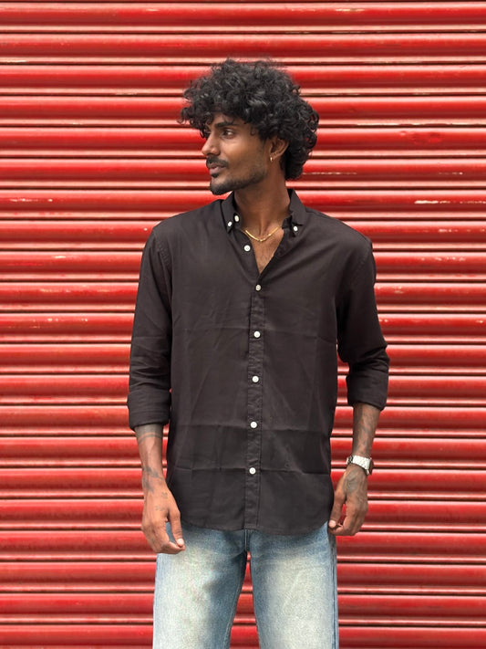 Black Linen Shirt
