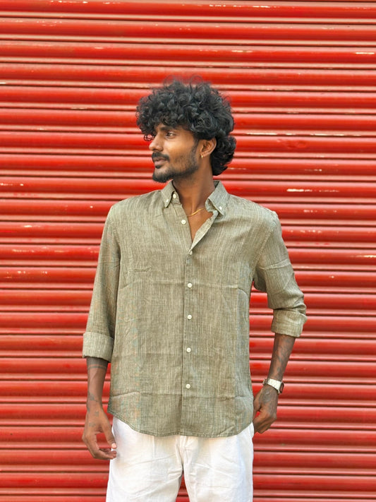 Green Striped Shirt