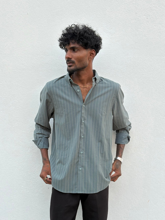 Green Striped Shirt