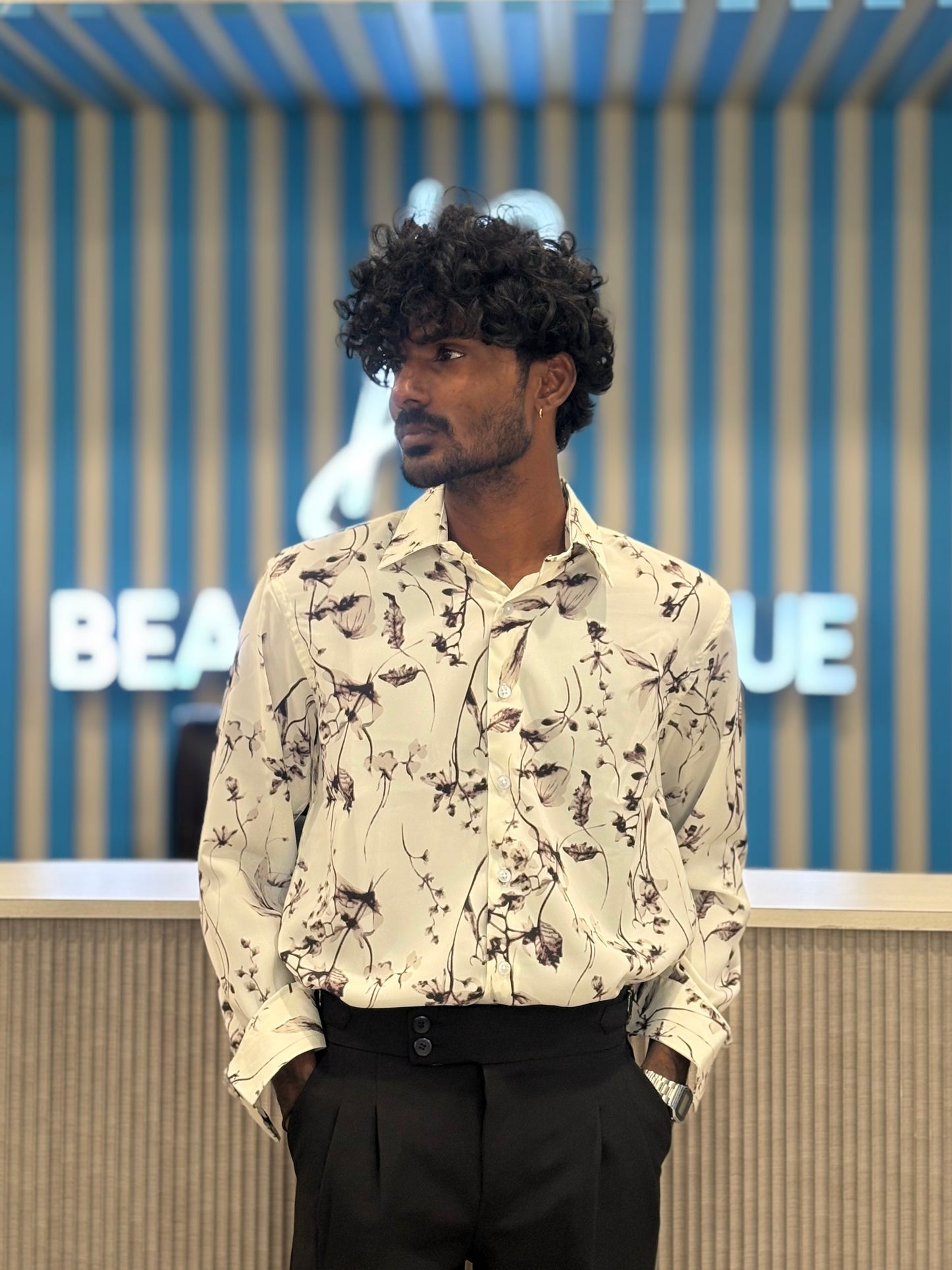 White Rayon Viscose Shirt