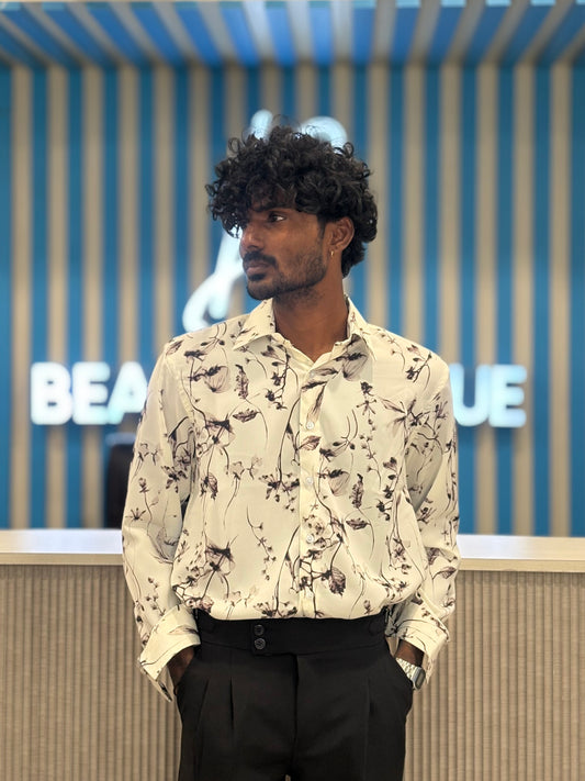 White Rayon Viscose Shirt