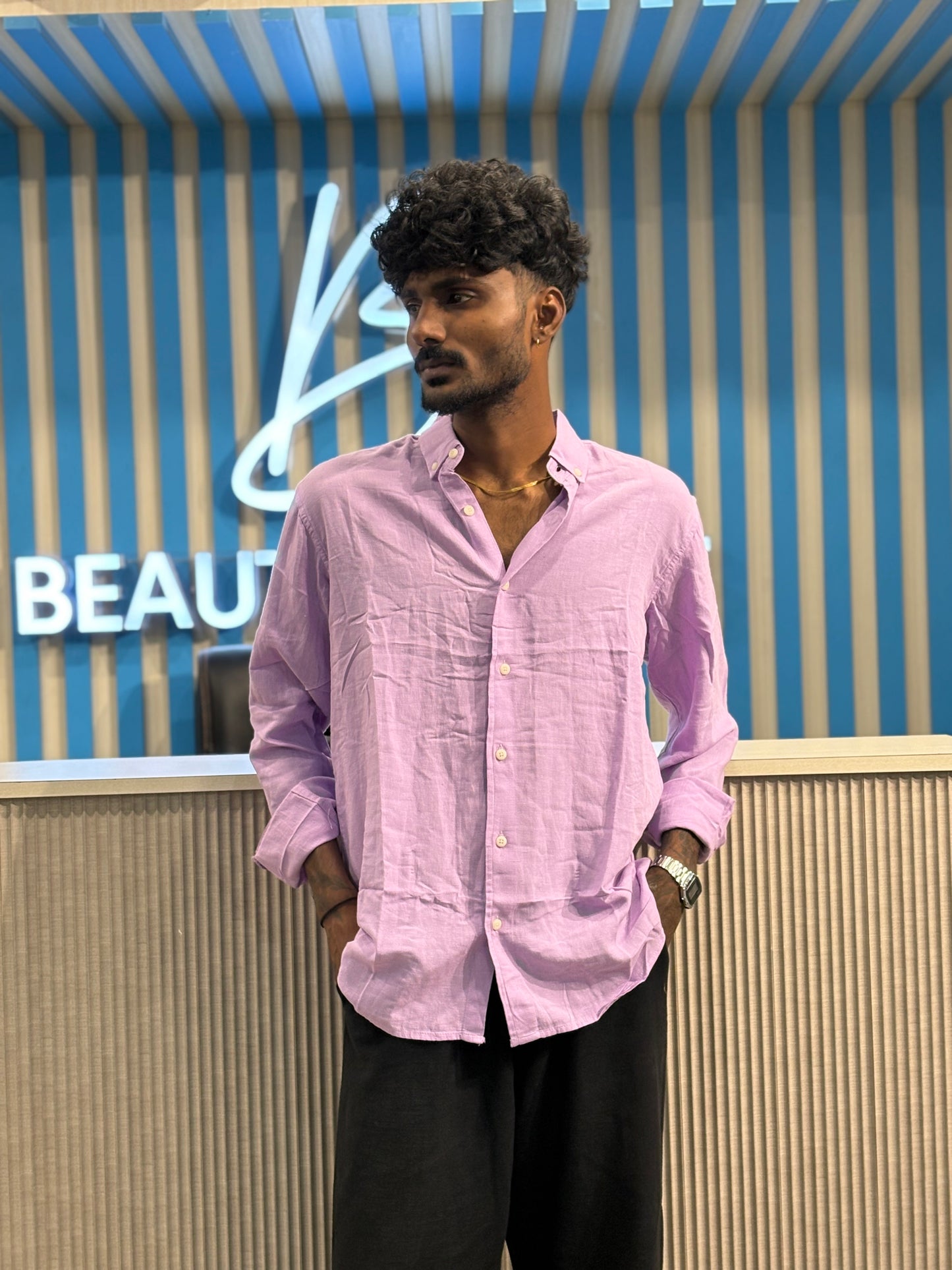 Pink Linen Shirt