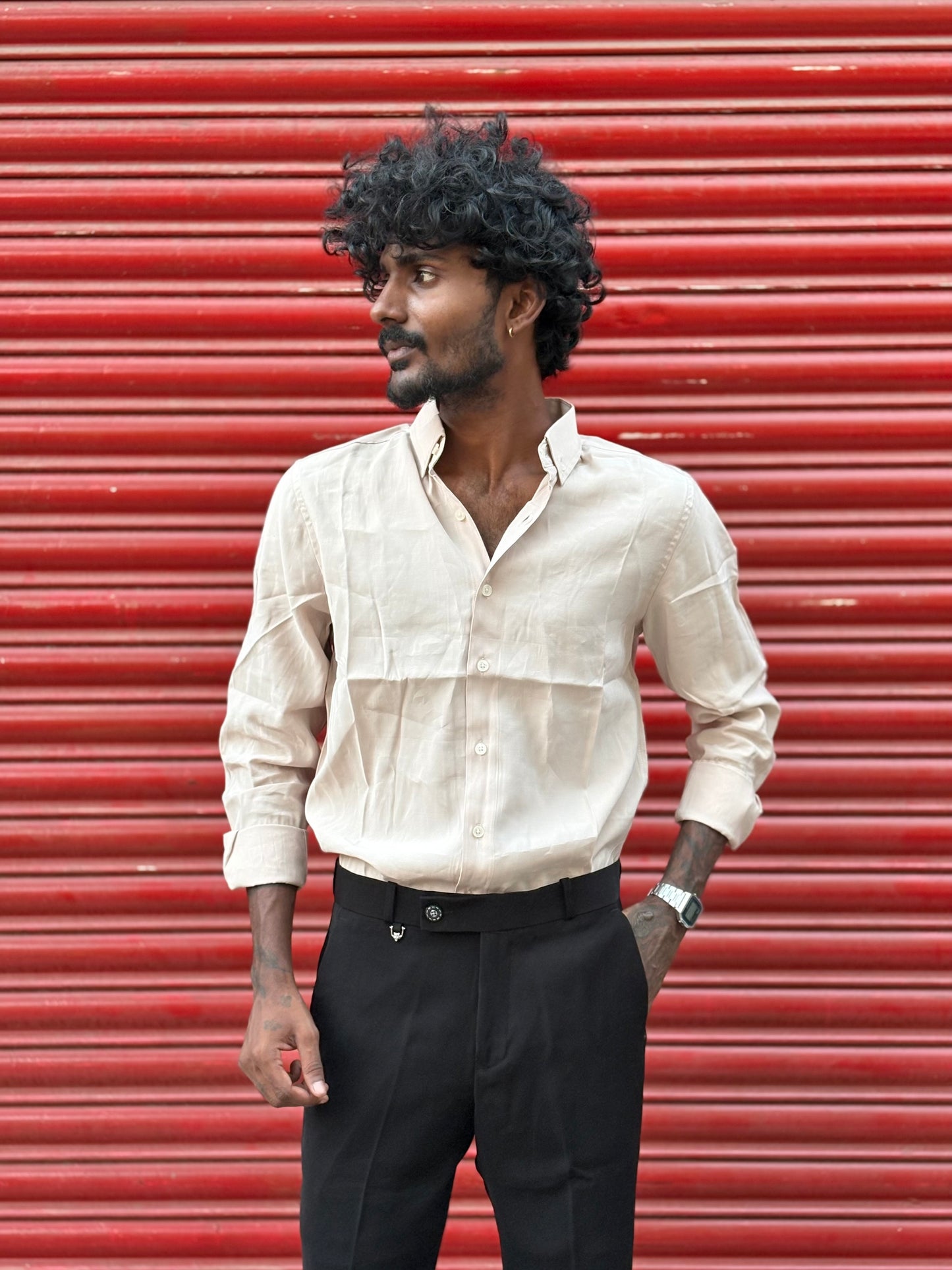 Light Beige Turkish Shirt