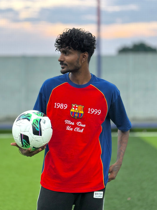 Barcelona Red Oversized Tshirt