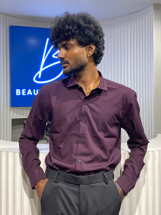 Violet Slim Fit Stretch Shirt