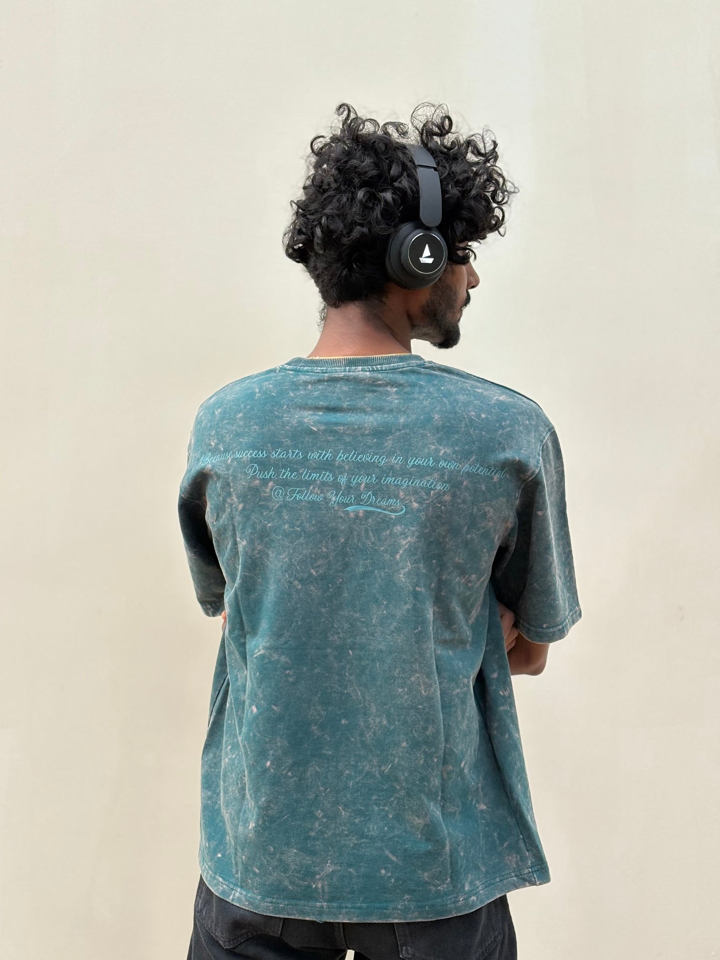 Green Acid Washed Oversized Tshirt