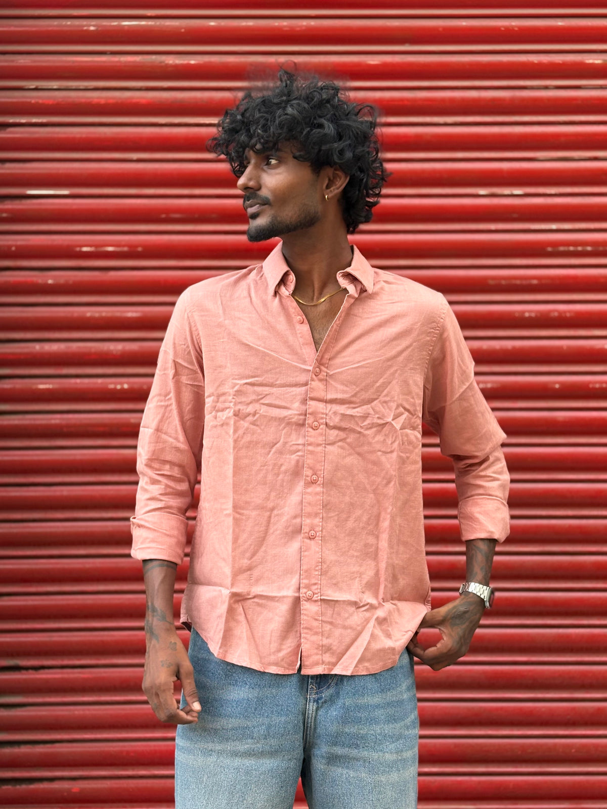 Pink Linen Shirt