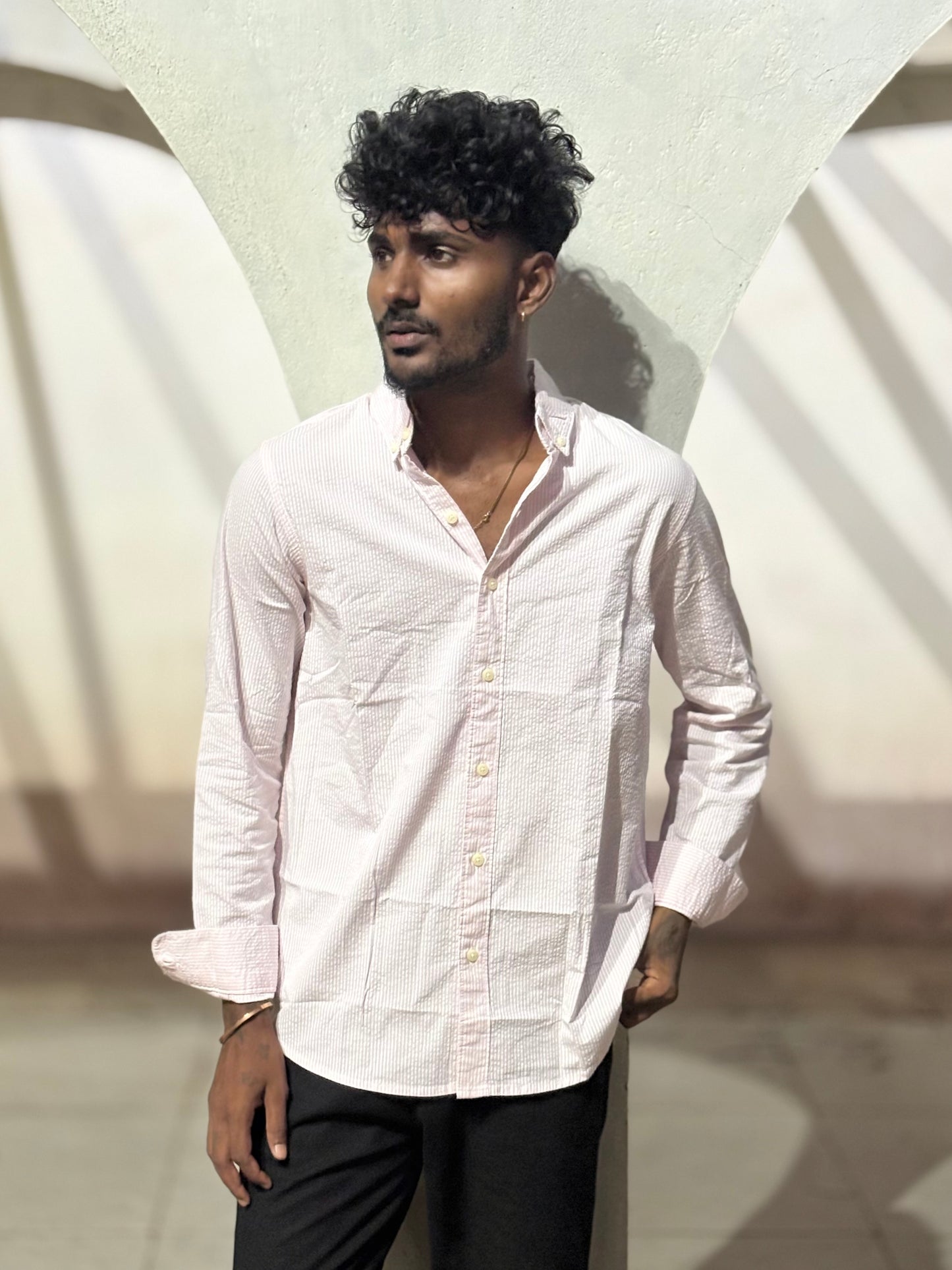 Pink Striped Old Money Shirt