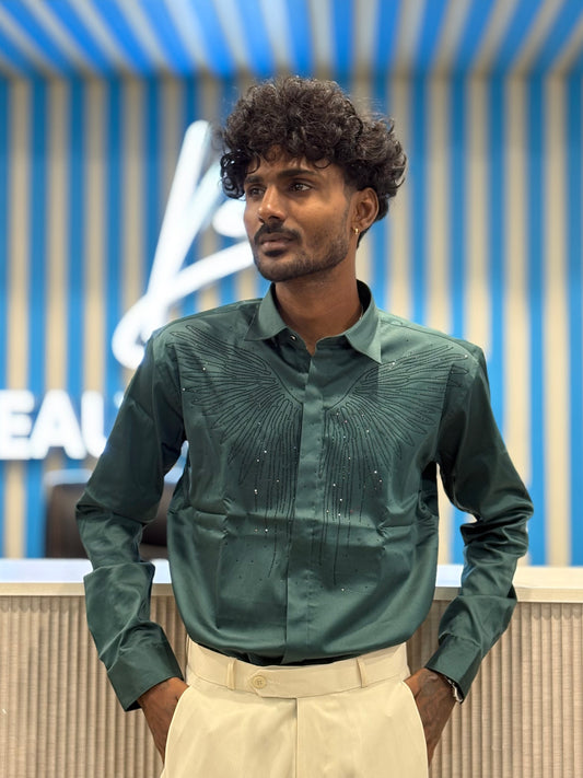Green Designer Shirt