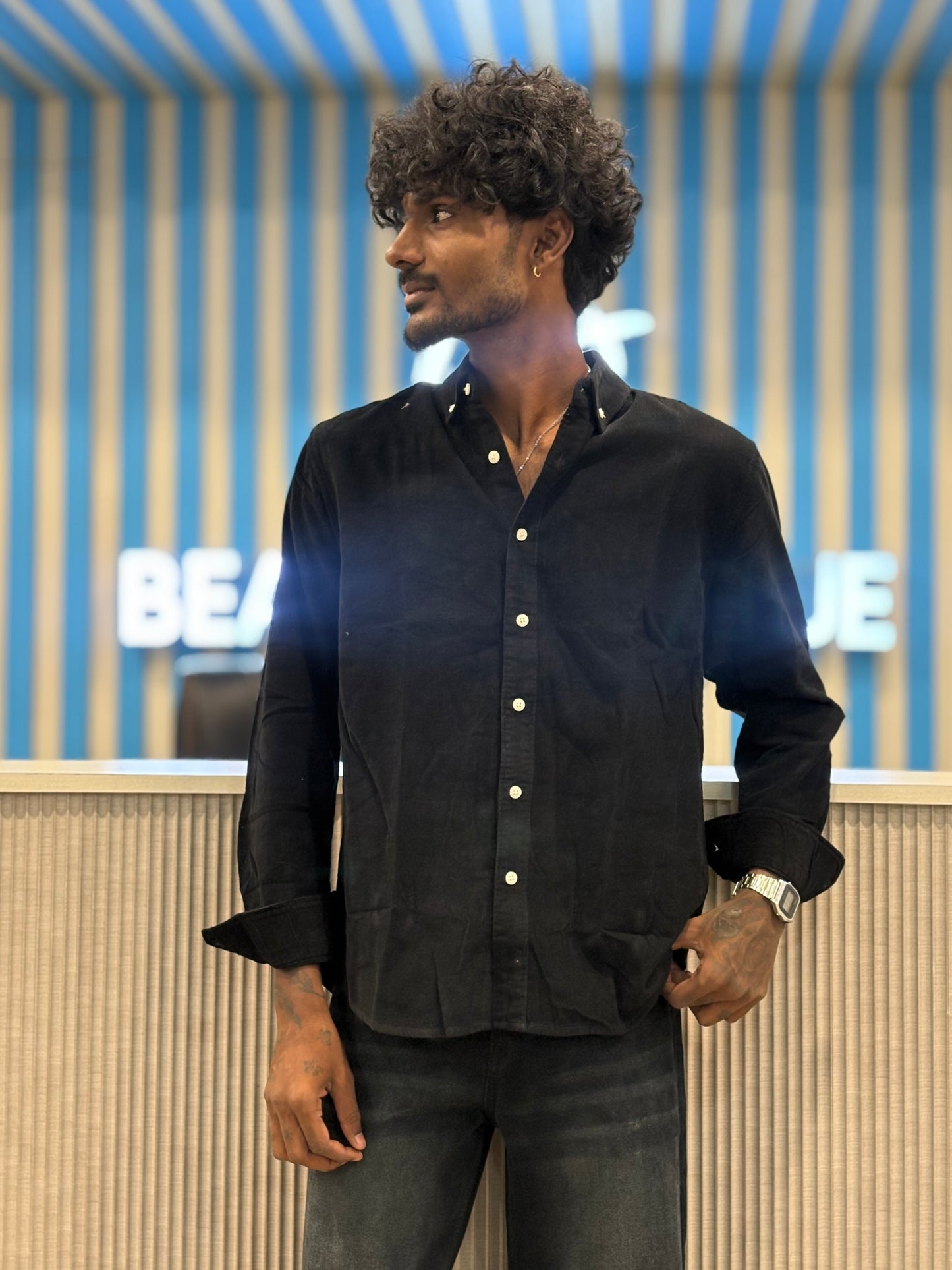 Black Corduroy Shirt