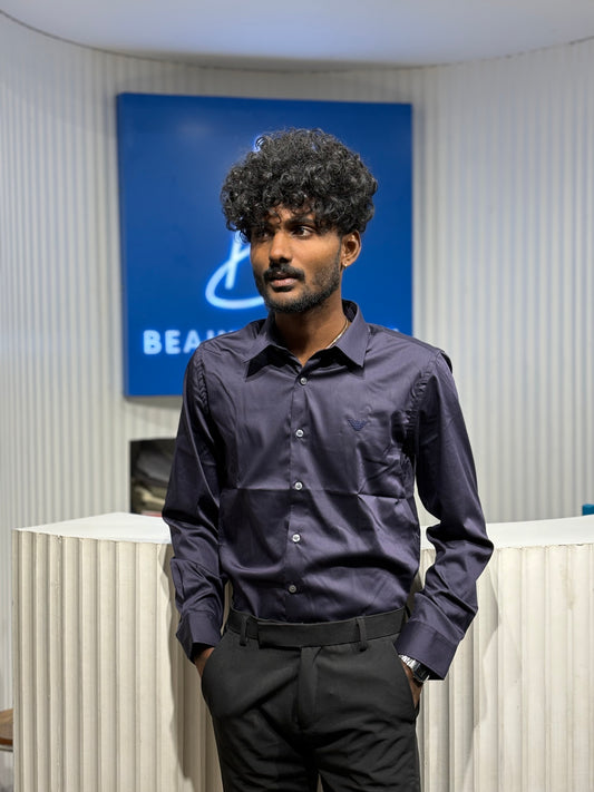 Violet Slim Fit Liquid Shirt