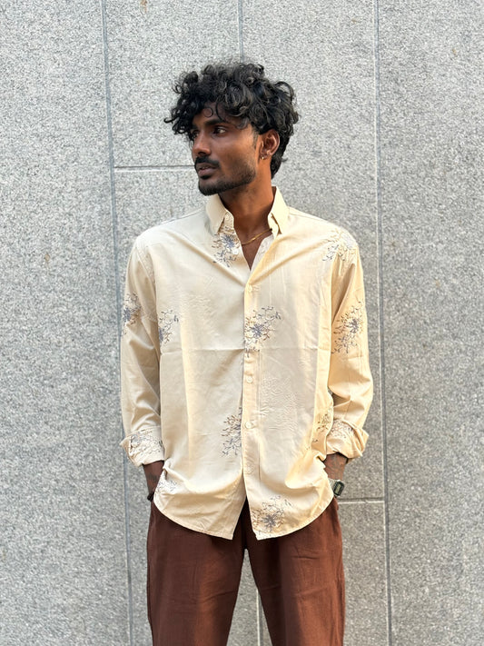 Beige Embroidery Shirt