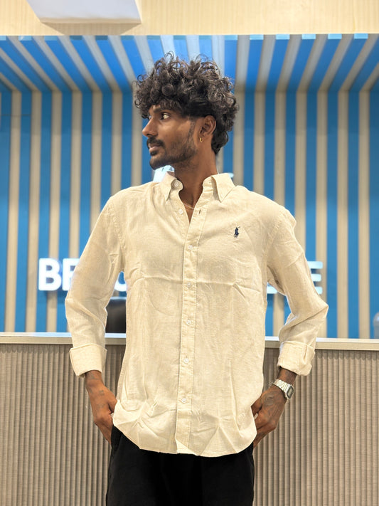 Light Beige Linen Shirt