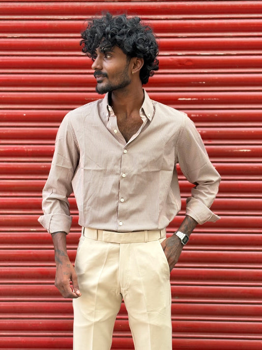 Brown Striped Shirt