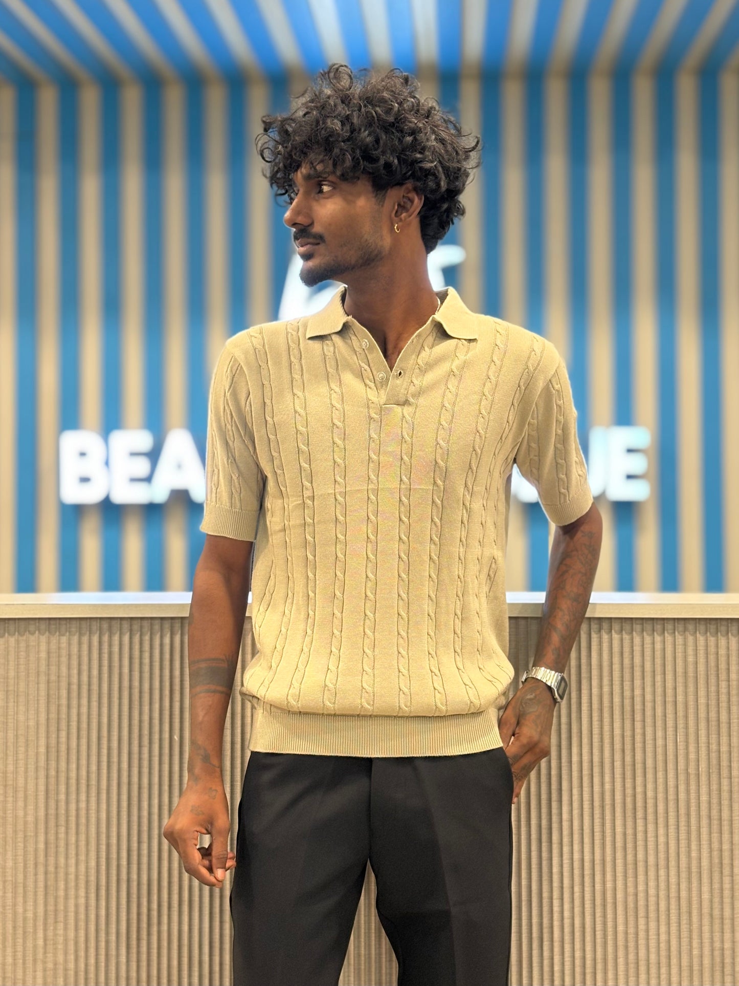 Beige Polo Tshirt