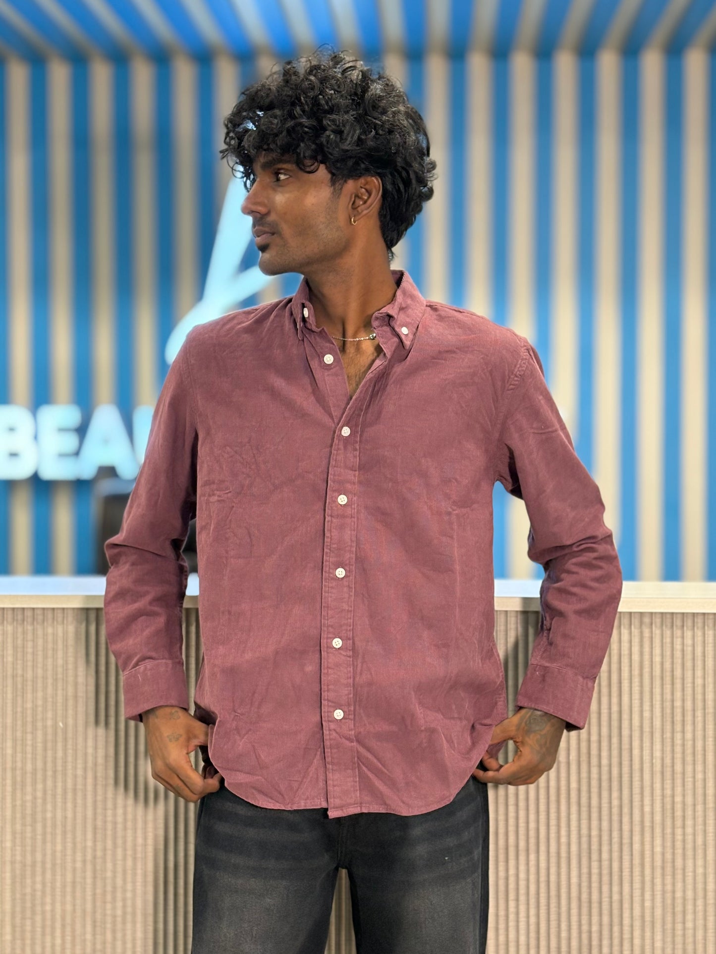 Dusty Rose Corduroy Shirt