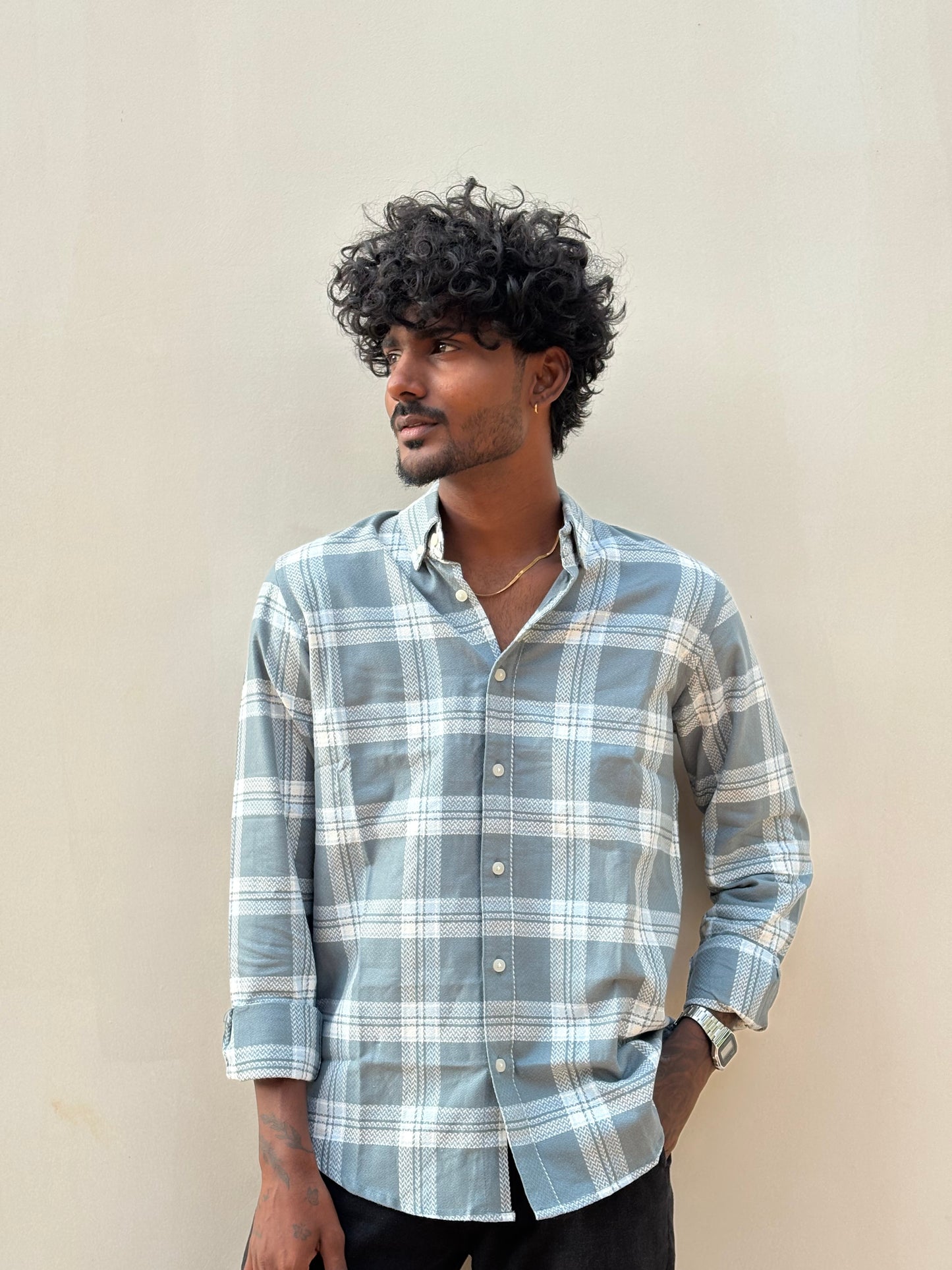 Coral Grey Flannel Shirt